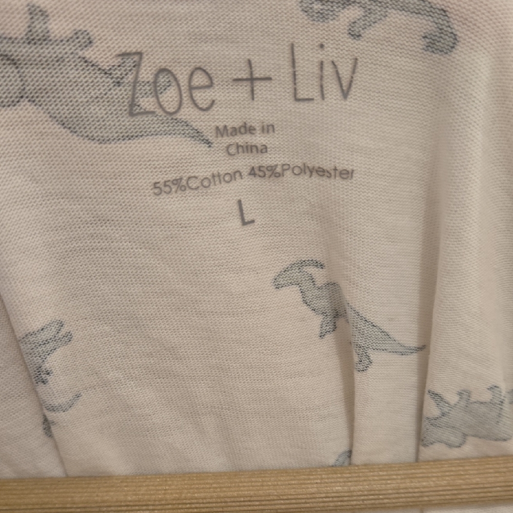 Zoe + Liv White Tank Top with Dinosaur Print - Picture 2 of 2